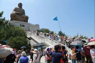 千人入境旅游团赏鉴赤山,在大明神 千年古刹 张保皋像前久久驻留
